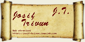 Josif Trivun vizit kartica